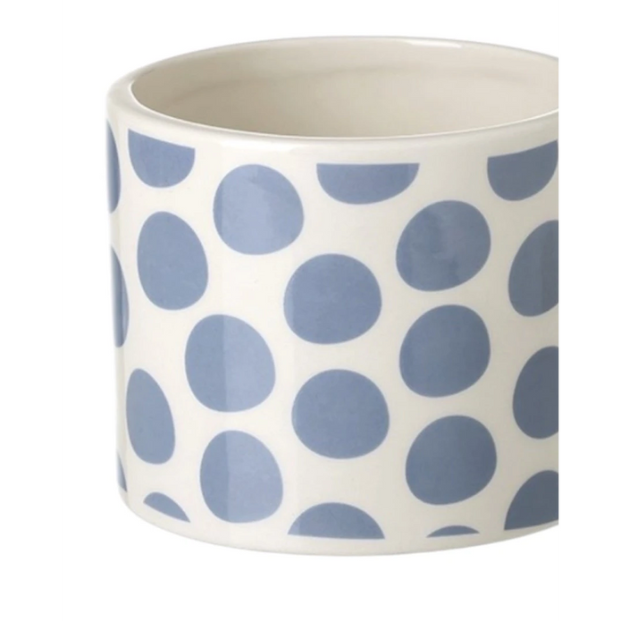 Ocean blue and white spotted mug by Heaven Sends, ceramic kitchen and dining mug with a round handle and vibrant design.