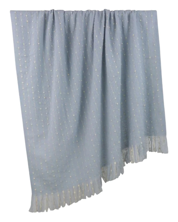 Ocean Blue Maisie Dotted Blanket Throw - Soft FurnishingsSoft Furnishings - Lulu Loves Home