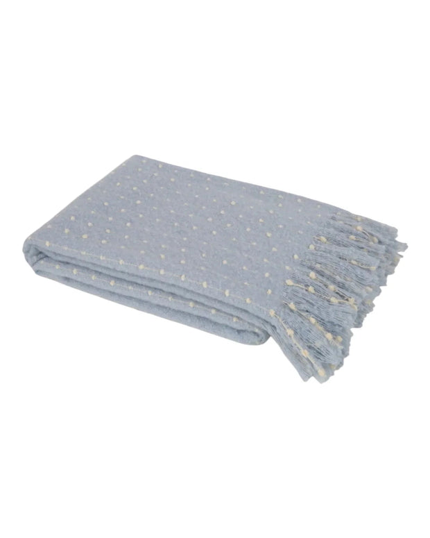 Ocean Blue Maisie Dotted Blanket Throw - Soft FurnishingsSoft Furnishings - Lulu Loves Home