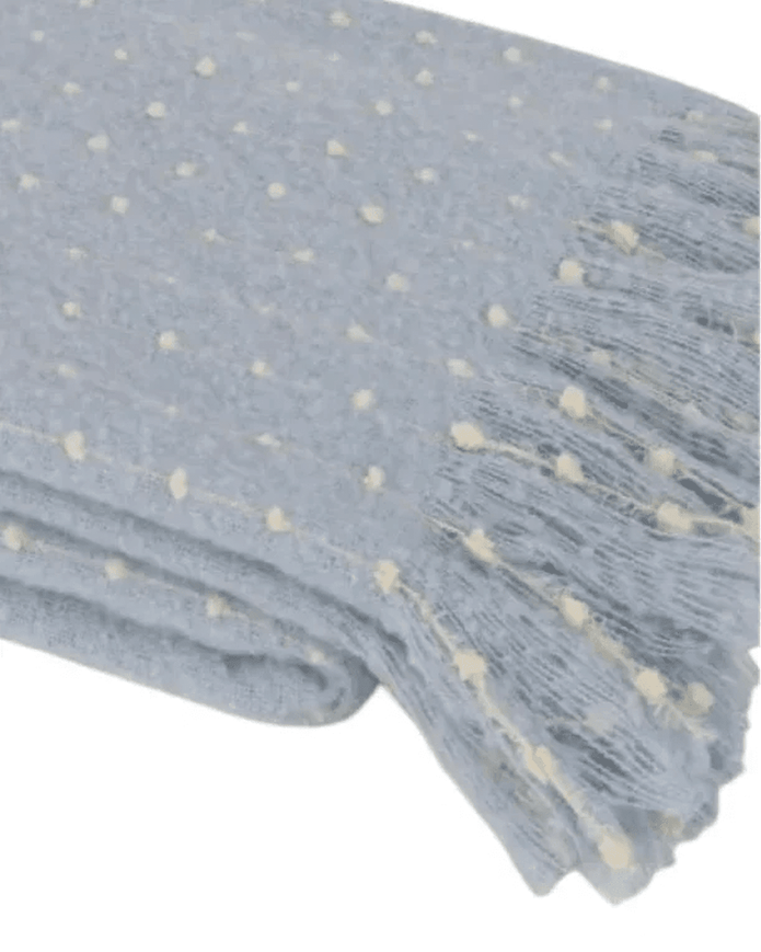 Ocean Blue Maisie Dotted Blanket Throw - Soft FurnishingsSoft Furnishings - Lulu Loves Home