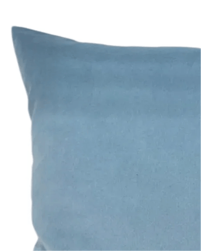 Ocean Blue Velvet Cushion Cover With Bow - Soft FurnishingsSoft Furnishings - Lulu Loves Home