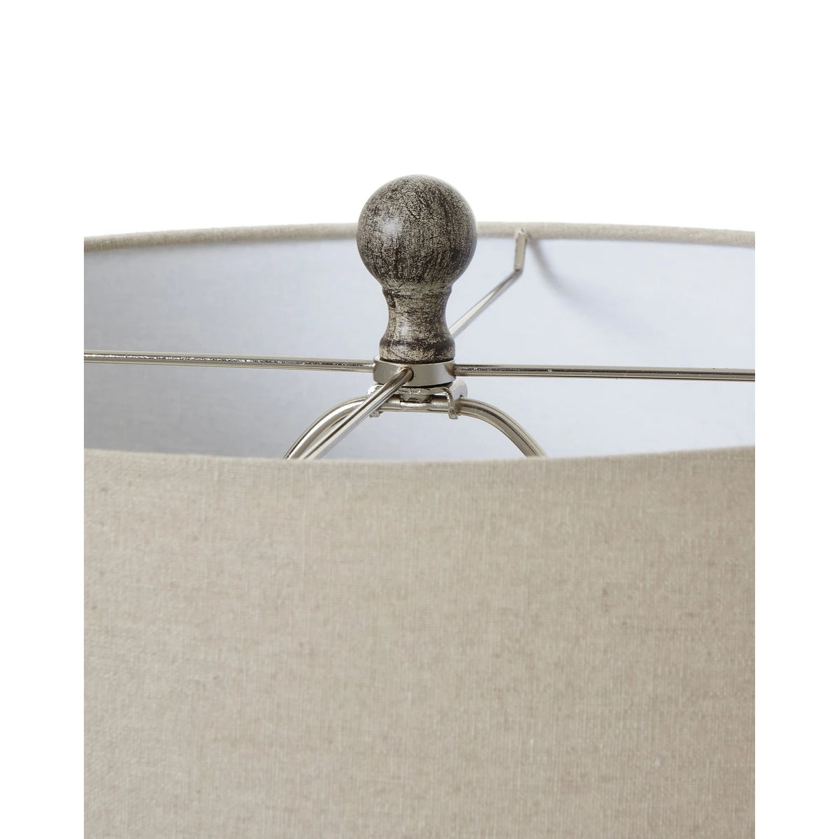 Ochre brown wooden lamp by Hill Interiors, stylish lighting fixture with a warm wooden finish, perfect for modern home decor.