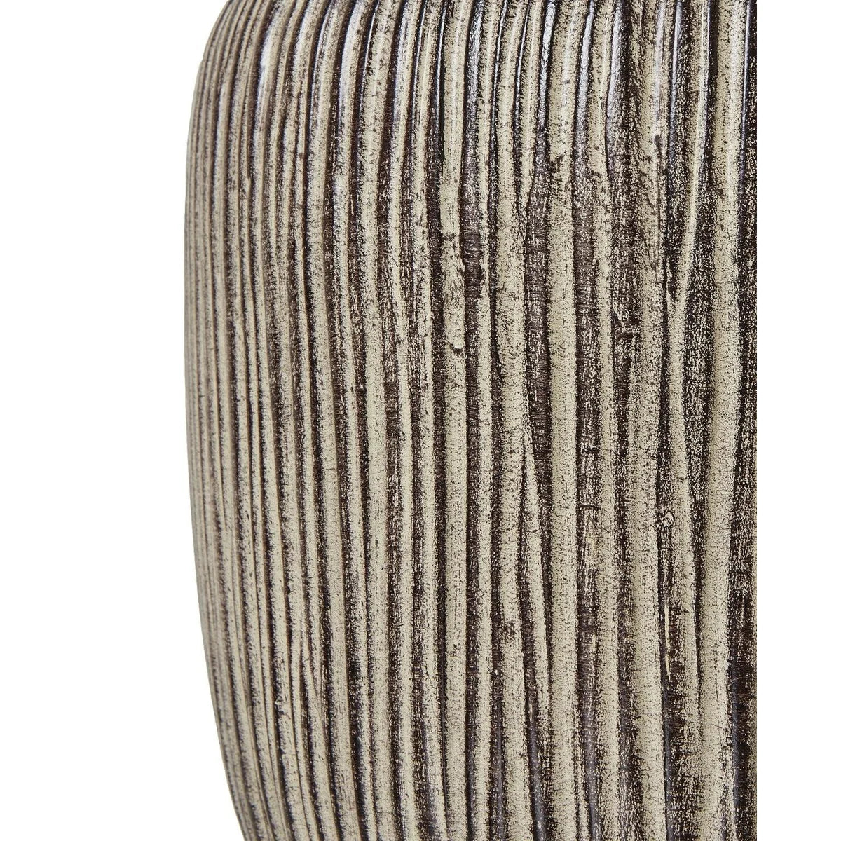 Ochre brown wooden lamp from Hill Interiors, showcasing a stylish lighting fixture with a warm wooden finish and modern design.