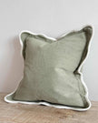Olive Green And Cream Scalloped Edge Cushion Cover - Soft FurnishingsSoft Furnishings - Lulu Loves Home