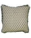 Olive Green Bhuti Block Print Cushion Cover - Soft FurnishingsSoft Furnishings - Lulu Loves Home