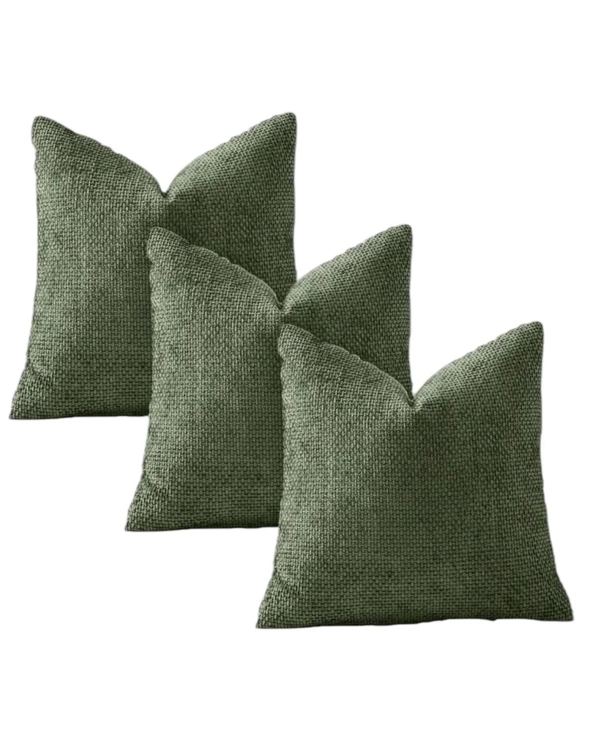 Olive Green Chenile Cushion Cover - Soft FurnishingsSoft Furnishings - Lulu Loves Home