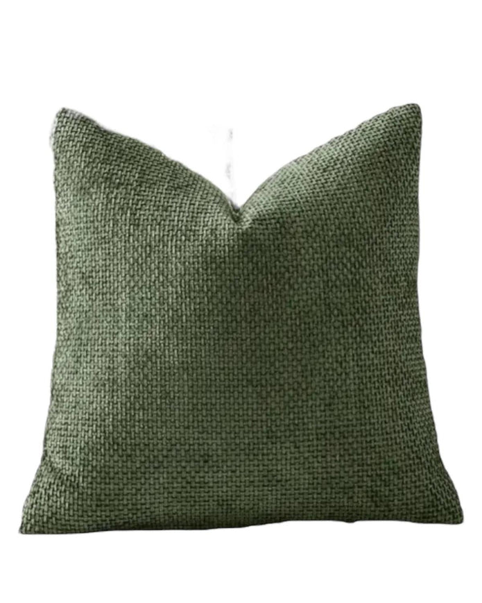 Olive Green Chenile Cushion Cover - Soft FurnishingsSoft Furnishings - Lulu Loves Home