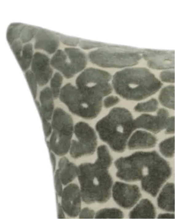 Olive Green Leopard Velvet Cushion Cover - Soft FurnishingsSoft Furnishings - Lulu Loves Home