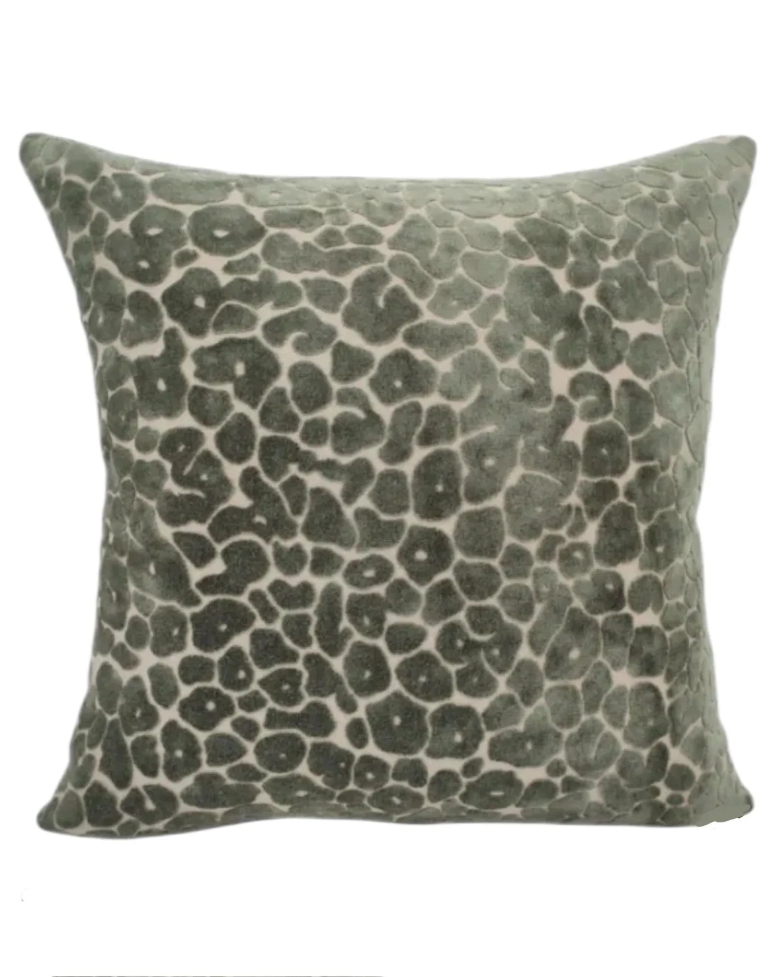 Olive Green Leopard Velvet Cushion Cover - Soft FurnishingsSoft Furnishings - Lulu Loves Home