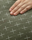 Olive Green Woven Cross Design Cushion Cover - Soft FurnishingsSoft Furnishings - Lulu Loves Home