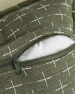 Olive Green Woven Cross Design Cushion Cover - Soft FurnishingsSoft Furnishings - Lulu Loves Home