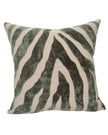 Olive Green Zebra Cut Velvet Cushion Cover - Soft FurnishingsSoft Furnishings - Lulu Loves Home