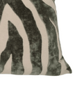 Olive Green Zebra Cut Velvet Cushion Cover - Soft FurnishingsSoft Furnishings - Lulu Loves Home