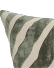 Olive Green Zebra Cut Velvet Cushion Cover - Soft FurnishingsSoft Furnishings - Lulu Loves Home