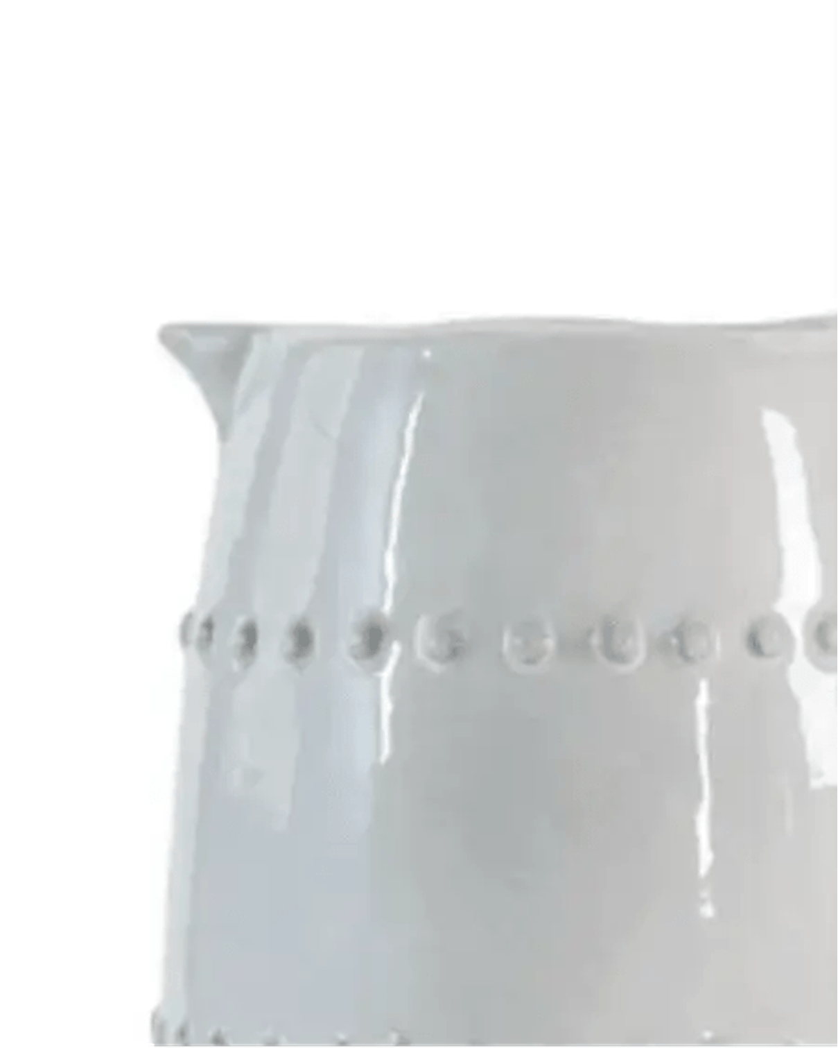 Organic White Ceramic Beaded Jug - VasesVases - Lulu Loves Home