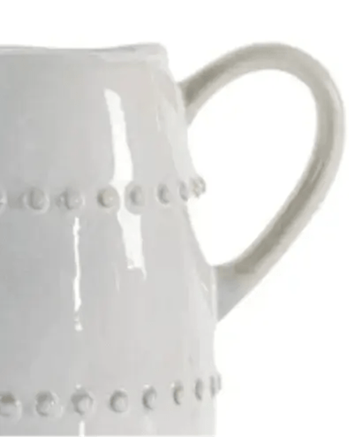 Organic White Ceramic Beaded Jug - VasesVases - Lulu Loves Home
