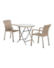 Natural rattan bistro garden furniture set with chairs and table by Pacific Lifestyle Ltd, ideal for outdoor patio dining.