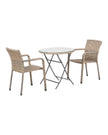 Natural rattan bistro garden furniture set with matching chair and table from Pacific Lifestyle Ltd, ideal for outdoor patio.