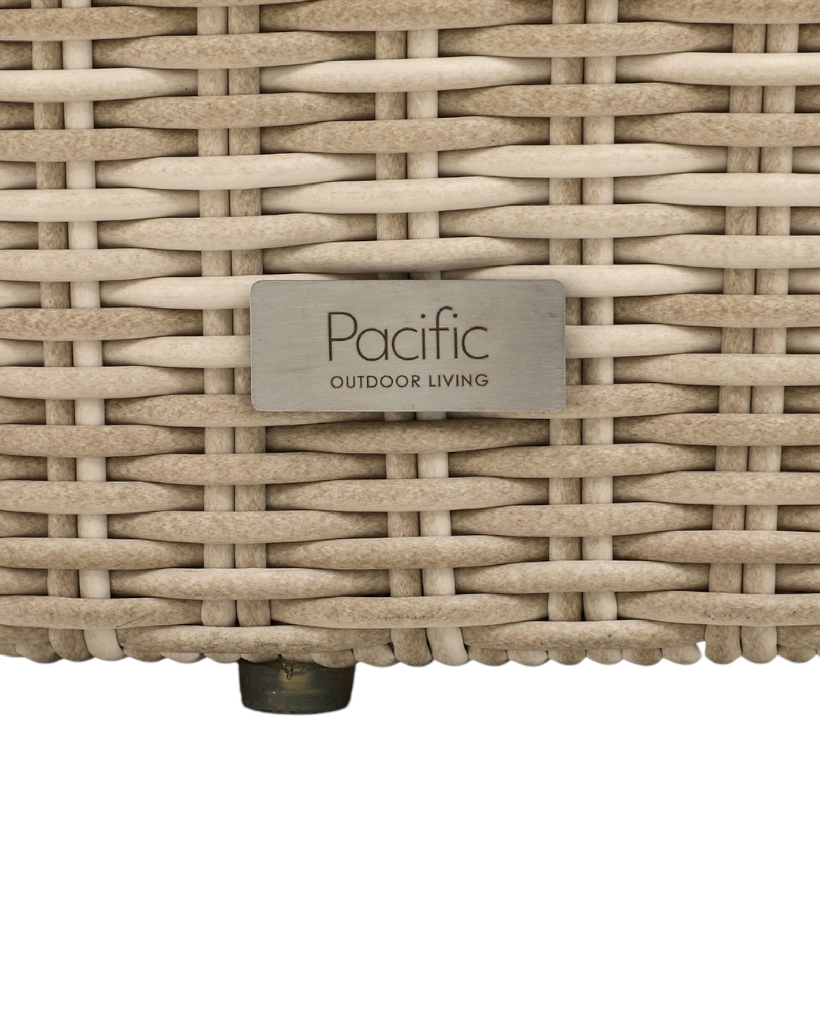 Natural rattan day bed from Pacific Lifestyle Ltd garden furniture set, featuring a comfortable outdoor seating arrangement.