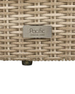Natural rattan day bed from Pacific Lifestyle Ltd garden furniture set, featuring a comfortable outdoor seating arrangement.