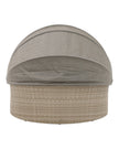 Natural rattan day bed garden furniture set by Pacific Lifestyle Ltd, featuring a comfortable outdoor lounge with cushions.
