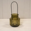 Large olive green Satchville candle holder with a sleek, modern design, perfect for decorative or functional use.