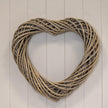 Grey Heart Thick Willow Wreath