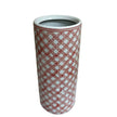 Red and White Daisy Chain Umbrella Stand