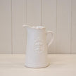 White Ceramic Jug Fleur De Lis