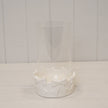 Round Bow Candle Holder with Glass Insert.