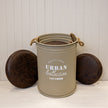 Set of Three Light Brown Urban Round Storage Containers