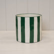 Timeless Green and White Round Pot.