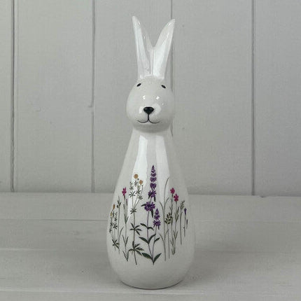 Satchville Tall Meadow Rabbit spring figurine with detailed textured fur, standing upright with a gentle, natural expression.