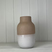 Textured Taupe Ceramic vase size