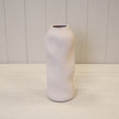 White Tall Sculptured Textured Vase