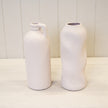 White Tall Sculptured Textured Vase