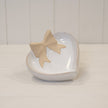 Heart Shaped Shallow Dish with Bow Design