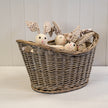 Oval Log Basket with Ears