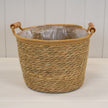 Set of 3 Natural Rope & Grass Storage Basket L: M: S: