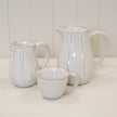 Natural Ceramic Jug with Petal Shape design Small