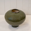 Green Ceramic Round Vase