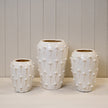 Small Cream Ceramic Bobble Vase