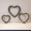 Grey Heart Thick Willow Wreath