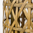 Large Oval Bamboo Lantern with Glass Insert