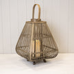 Medium Bamboo Lantern with LED Candle