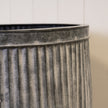 Set of 3 Tall Round Galvanised Dolly Tub Planters