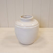Natural Rustic Ceramic Vase with Double Line Detail Large