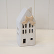 Medium Ceramic LED House with Bow Details
