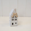 Small Ceramic LED House with Bow Details