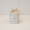 Large Ceramic LED Present with Bow Topper